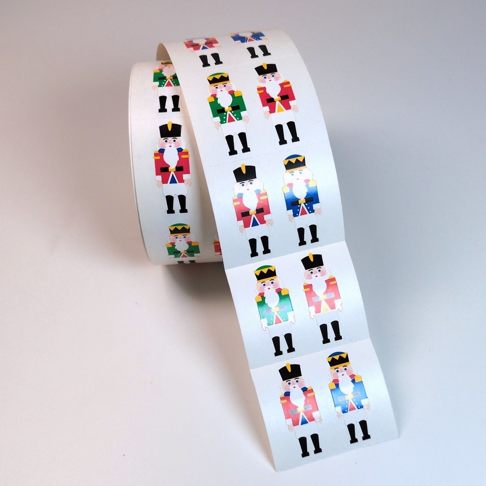 Vtg 90's Mrs. Grossmans Nutcracker Soldiers Sticker Roll Christmas Holiday Craft